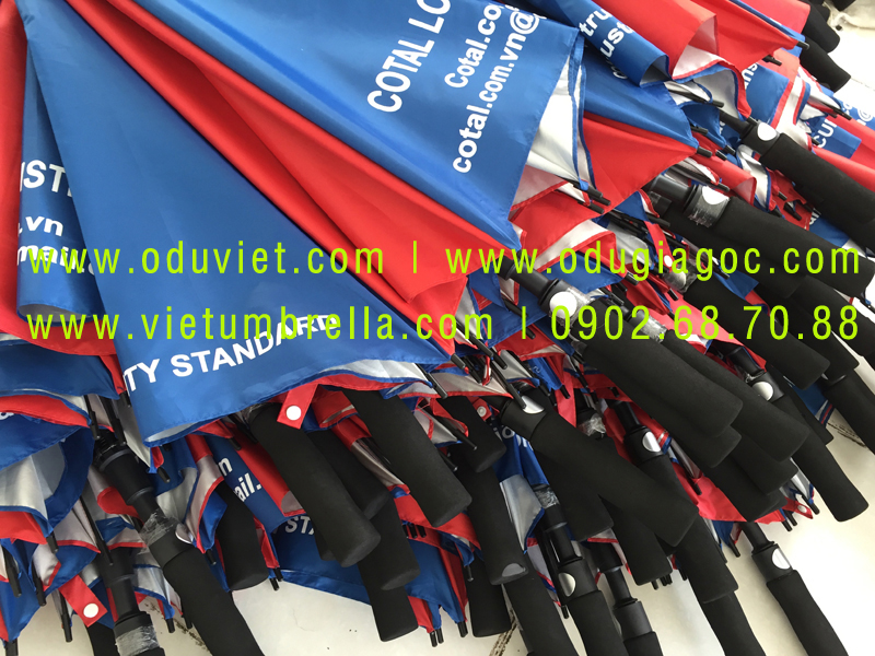 xưởng sản xuất ô dù cầm tay in logo quảng cáo